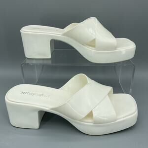 Jeffrey Campbell Women’s Bubblegum Platform Sandals White Size 9M